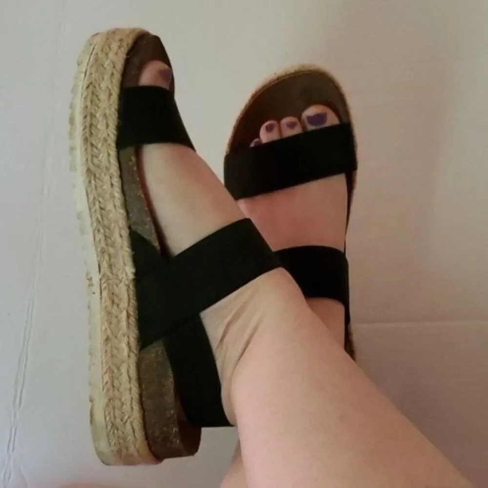 Steve Madden Espadrille Platform Sandals Shoes CYBELL Women's WOMAN'S Size 7 ½